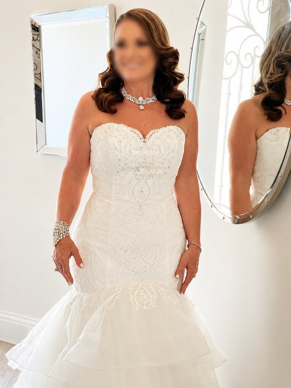 Custom Couture Mermaid Wedding Dress |Ivory | Sweetheart |Professionally Clean - Picture 1 of 10